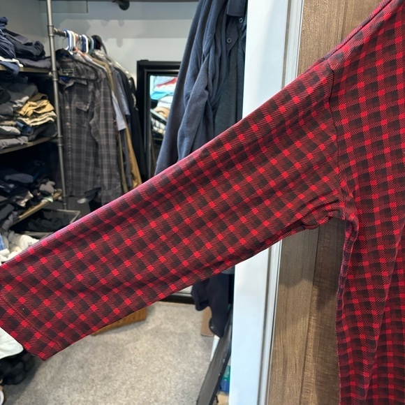 J Jill 3X Top Luxe Supima Everyday Tunic V-Neck Red Black Plaid - Picture 6 of 9